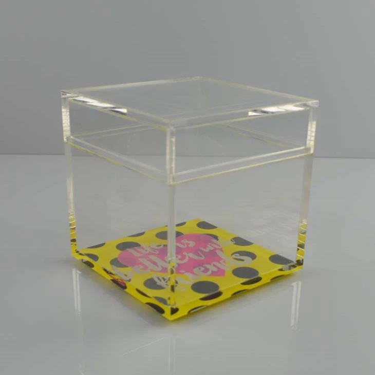 New Style Custom Acrylic Display Cube Plexiglass Case Clear Plastic Display Boxes