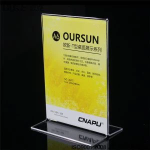 אנכית שקוף הירשם אקריליק הירשם הירשם מסגרת פלסטיק מעמד מחזיק מעמד